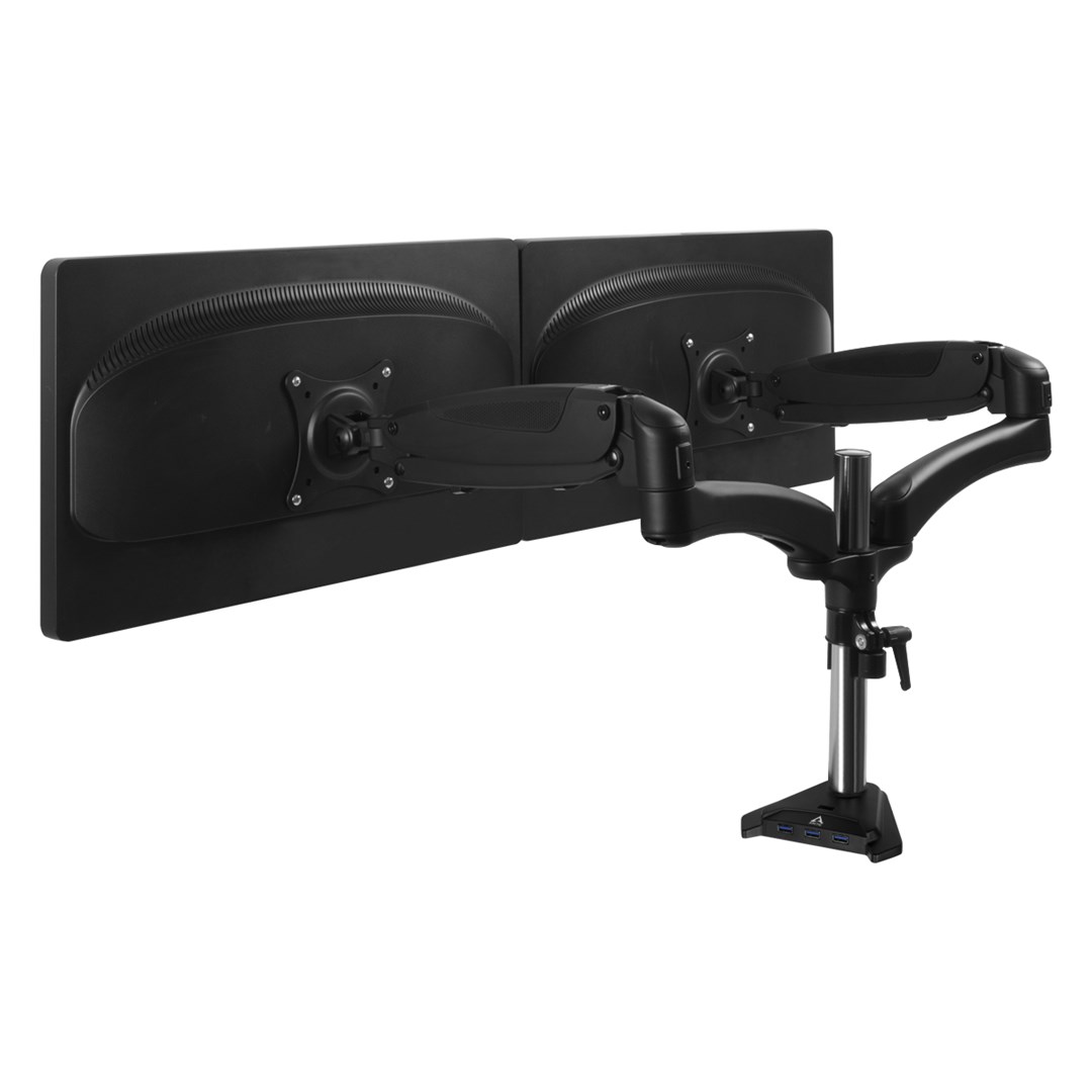 Krah montimi për dy monitorë Arctic Z2-3D (Gen 3), 34", VESA 75/100, 8 kg, 4x USB, i zi mat