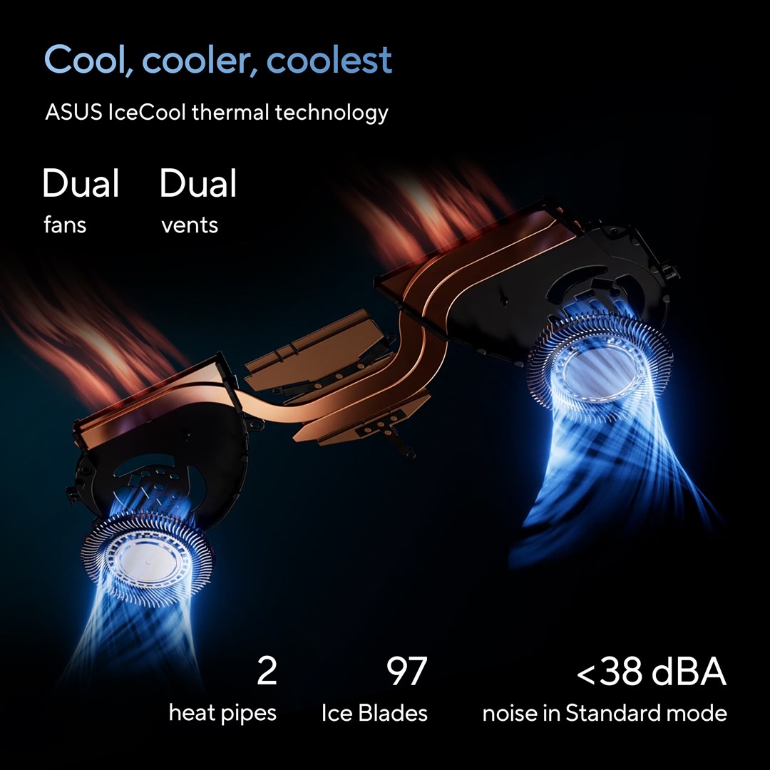 Laptop ASUS Vivobook S, 16", Intel 155H, 32 GB RAM, 1 TB SSD, i kaltër