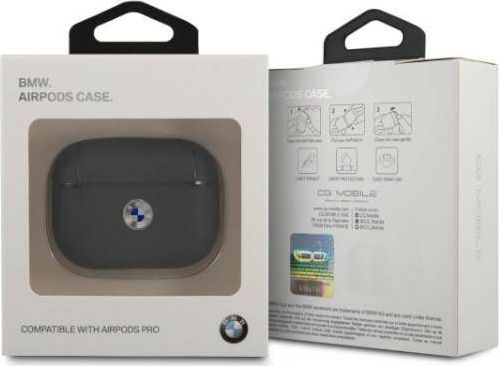 Mbulesë mbrojtëse BMW Genuine Leather Case për AirPods Pro, lëkurë origjinale, navy blue