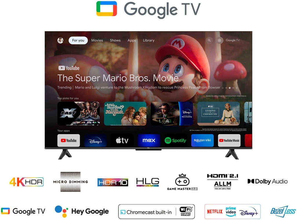 Televizor TCL 55V6BX1, 55", 4K Ultra HD, Google TV, i zi