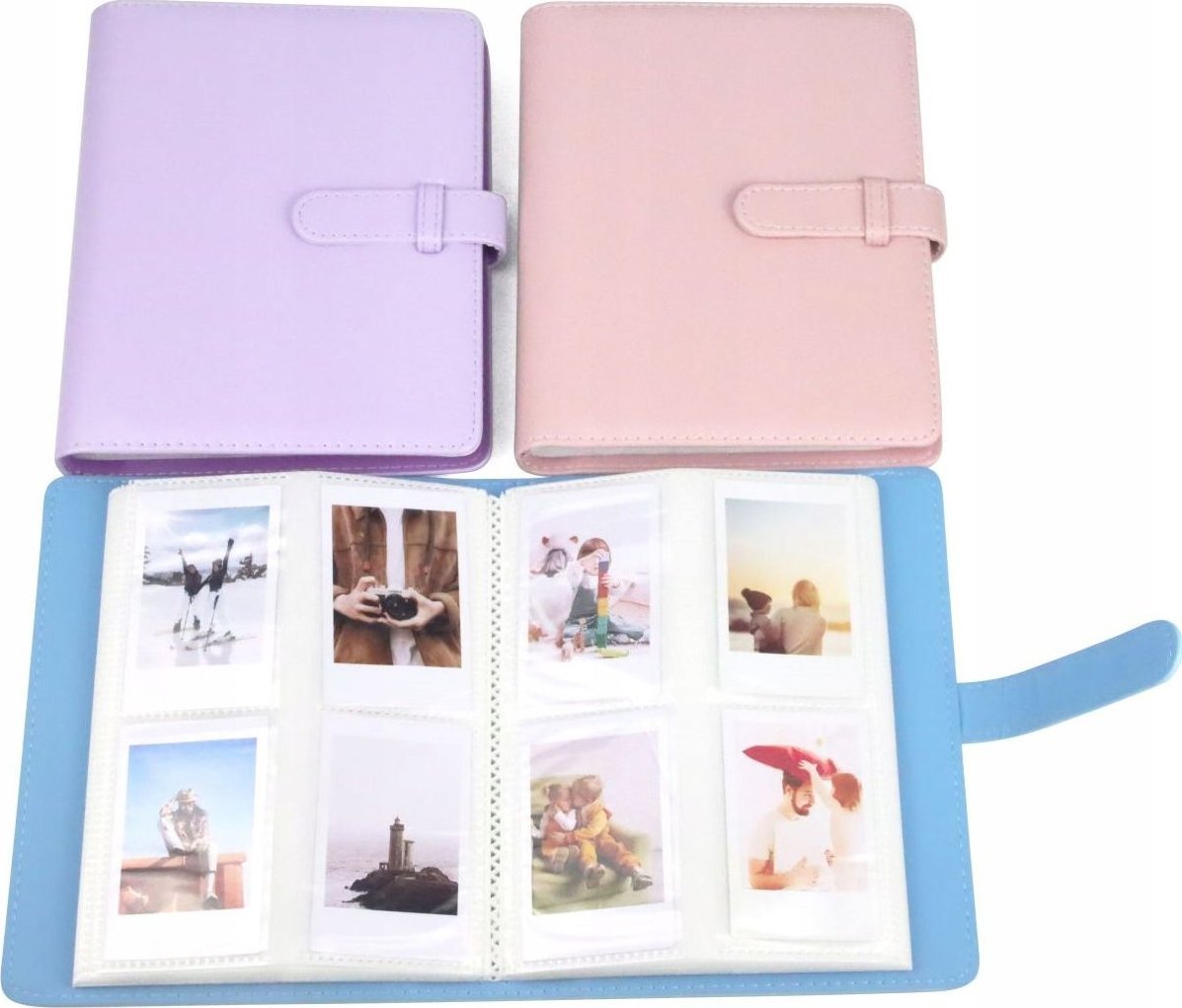 Album foto LoveInstant, 256 foto, kompatibil Instax Mini dhe Polaroid, lejla me shkëlqim