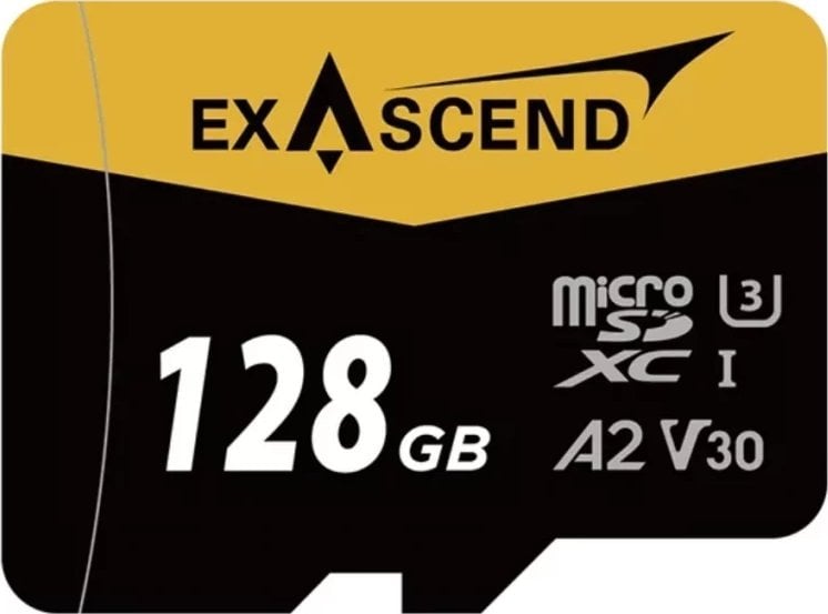 Kartë memorie ExAscend Catalyst MicroSDXC 128GB, UHS I U3 A2 V30, me adapter