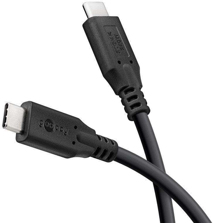 Kabllo USB C Goobay USB4, 240W, 20 Gbit/s, 1.5m, gri