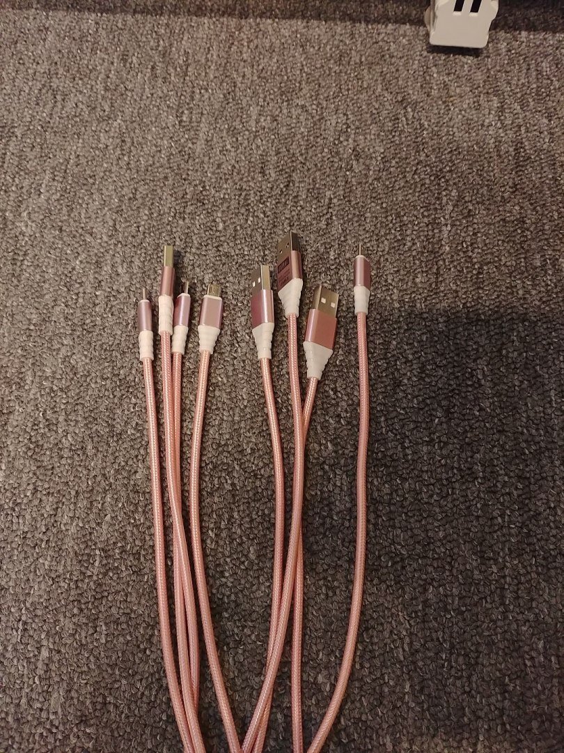 Kabllo Micro USB Omega Cantil, 1m, 2A, rozë gold
