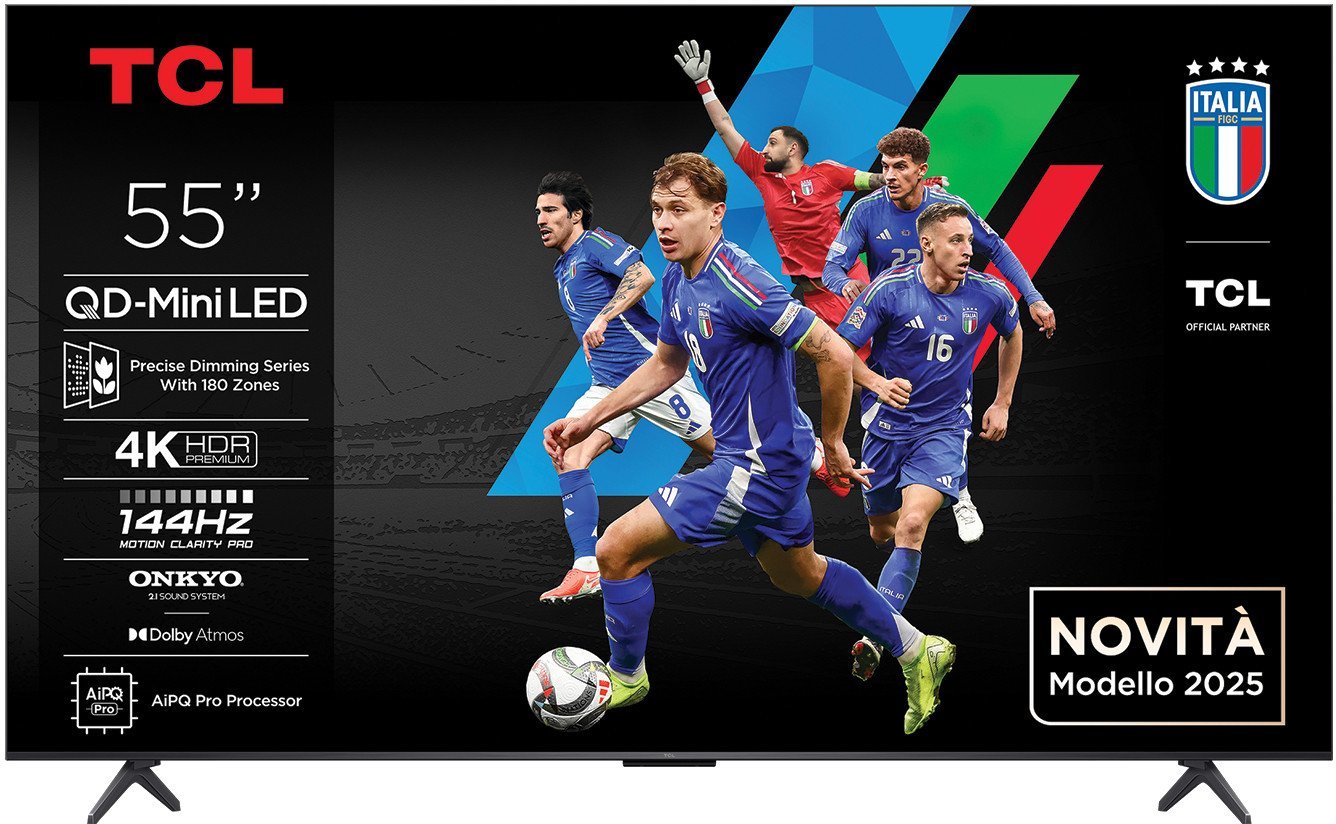 Телевизор TCL 55Q6CX1, 55\", Мини LED, Паметен Google TV