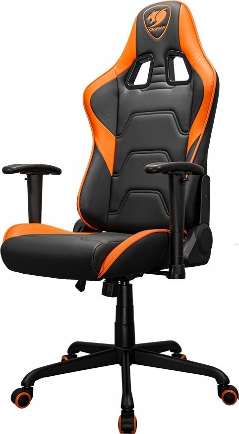 Karrige gaming Cougar ARMOR Elite, deri 120kg, lëkurë sintetike, e zezë portokalli