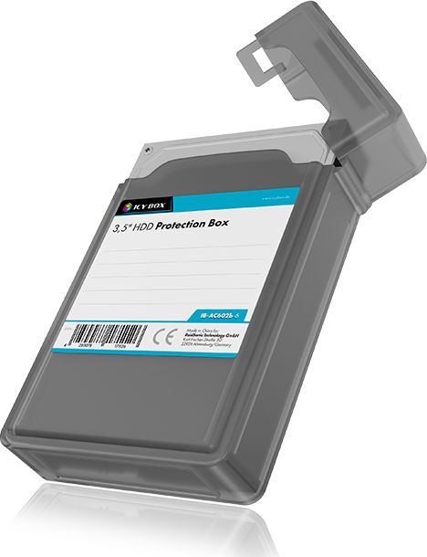 Сет заштитни кутии за хард диск 3.5\" Icy Box IB-AC602B, 6 парчиња, во повеќе бои