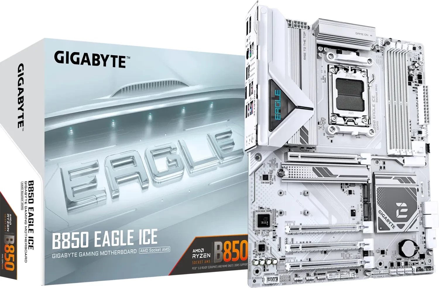 Motherboard GIGABYTE B850 EAGLE ICE, AMD Ryzen 9000, DDR5, 2.5 GbE