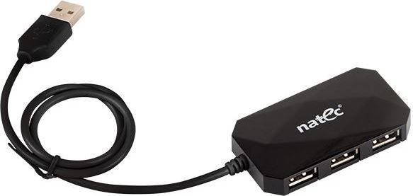 USB HUB Natec 4 USB 2.0 ports (NHU-0647), e zezë