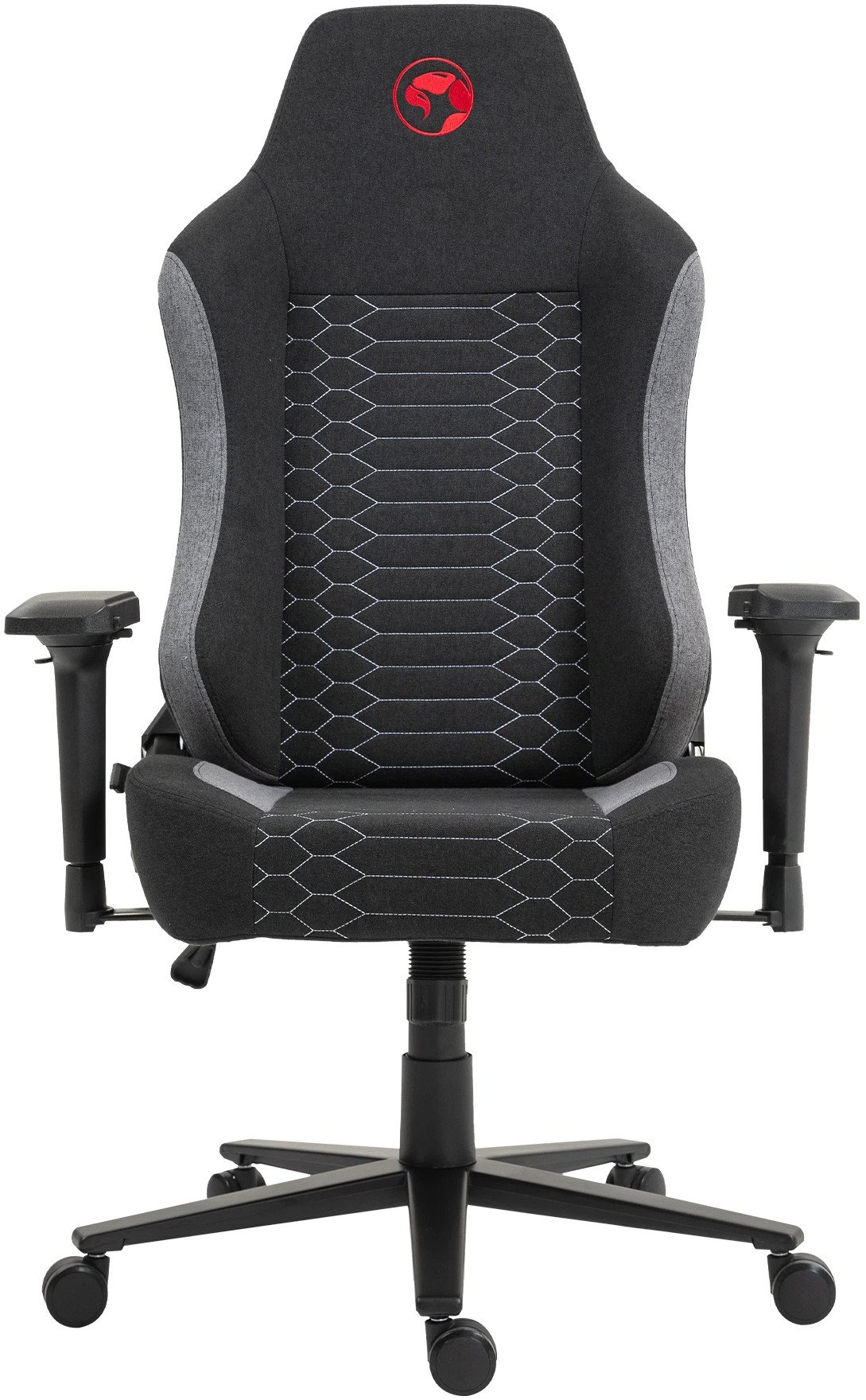 Karrige gaming Marvo KAHN GREY, mbështetëse 4D, deri 150kg, e zezë gri