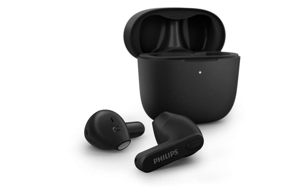 Dëgjuese Buds Philips TAT2236BK/00, wireless IPX4 Splash Mic, të zeza