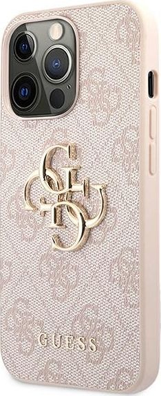 Mbështjellëse telefoni GUESS Golden Logo, për iPhone 13 Pro, rozë