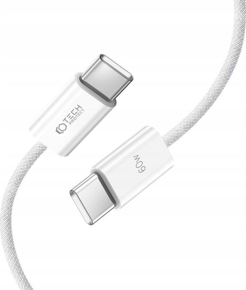 Kabllo USB C Tech Protect UltraBoost Classic, 1m, 60W 3A, e zezë