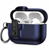 Këllëf kufjesh Tech-Protect Slim Hook, për Apple AirPods Pro 3, me karabinë, blu navy