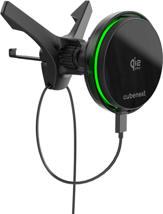 Karikues magnetik për makinë Cubenest SQ1C3, Qi2.2, 25W, me ventilator ftohës, MagSafe kompatibil