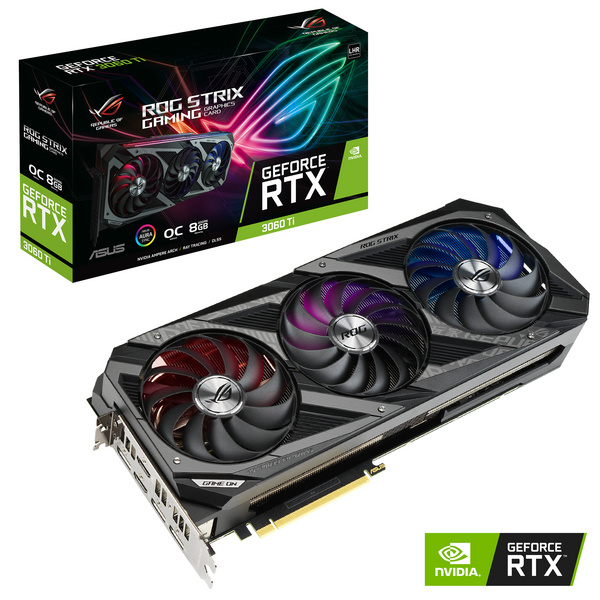 Kartelë grafike ASUS ROG -STRIX-RTX3060TI-O8G-V2-GAMING NVIDIA GeForce RTX 3060 Ti 8 GB GDDR6