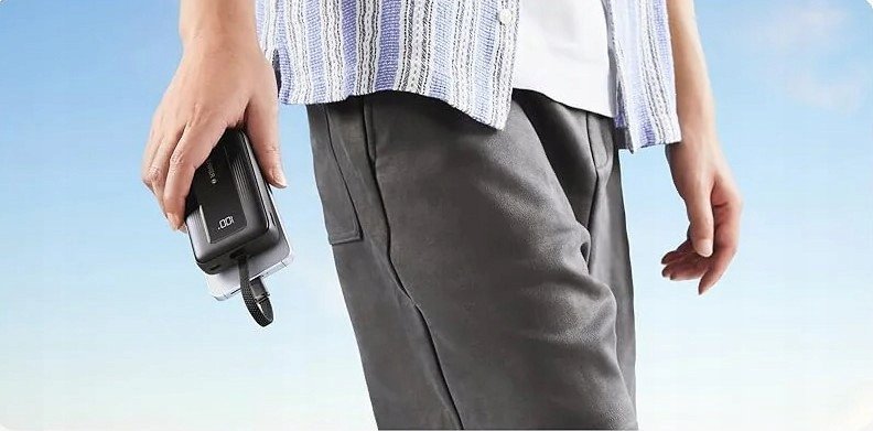 Karikues portativ Anker Zolo, 20.000mAh, 30W, kabllo USB C e integruar, i zi