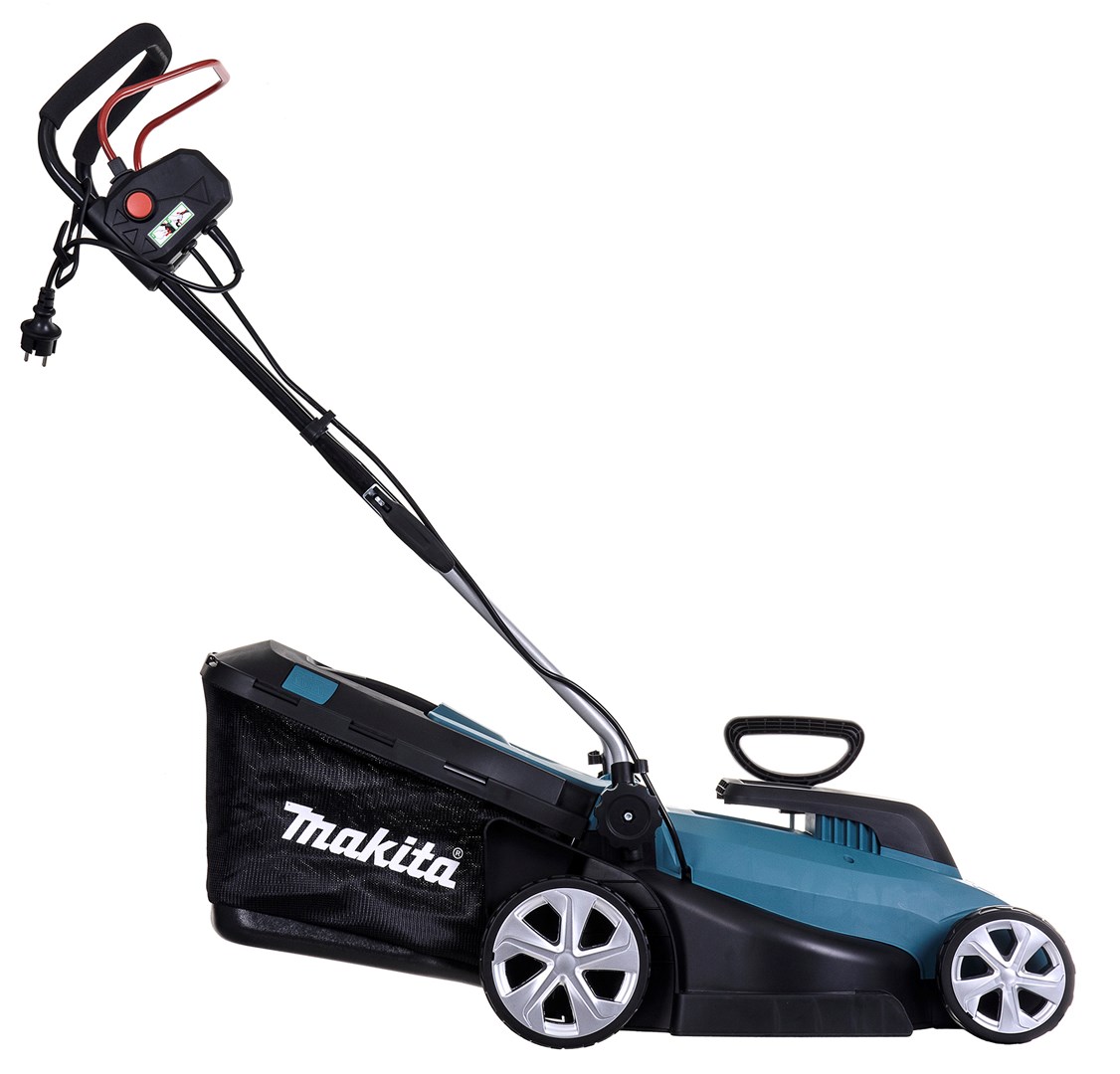 Kositëse elektrike Makita ELM3320X, 33 cm, kuti 30L, blu