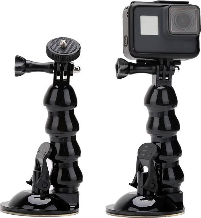 Mbajtës me kupë thithëse Telesin GoPro, për GoPro 11 10, për dritare, i zi