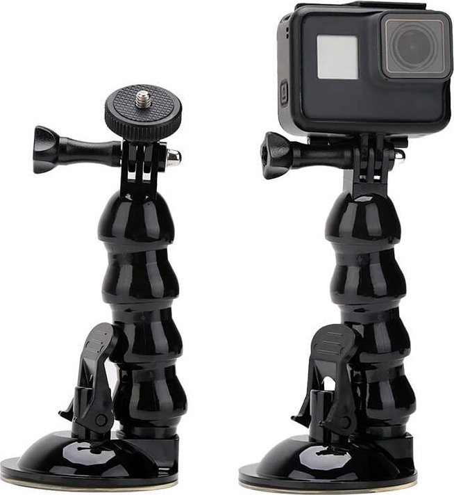 Mbajtës me kupë thithëse Telesin GoPro, për GoPro 11 10, për dritare, i zi