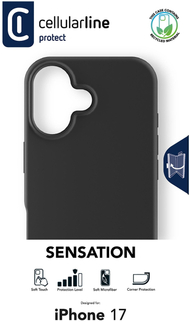 CELLULARLINE SENSATION CASE IPHONE 17 BLACK