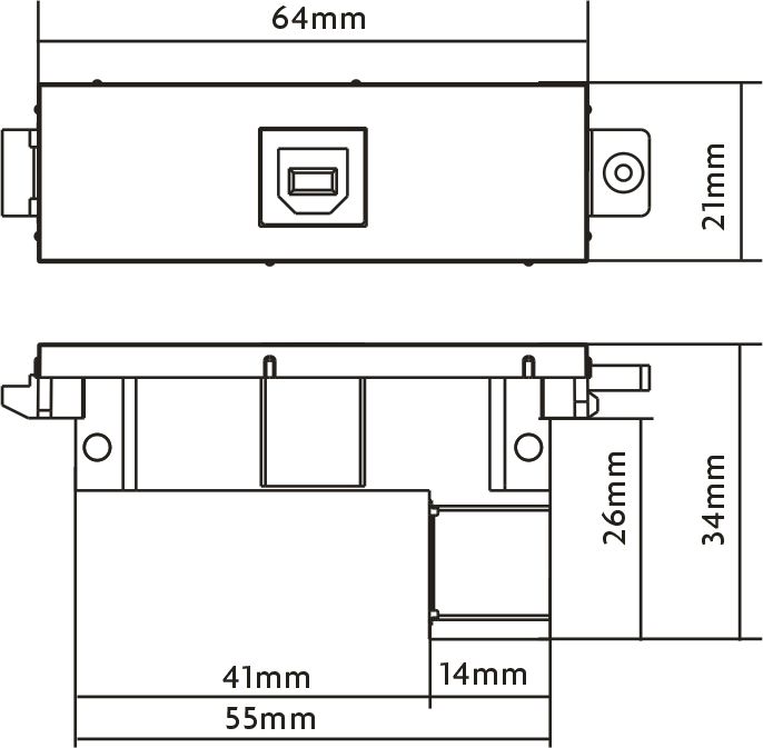 Modul prizë USB Vision TC3 USBB, USB 3.0, për panele Techconnect, i bardhë
