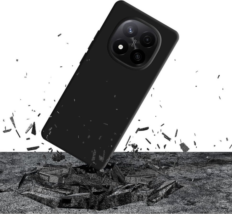 Maskë silikoni 3MK për Xiaomi Redmi Note 14 Pro+, e zezë