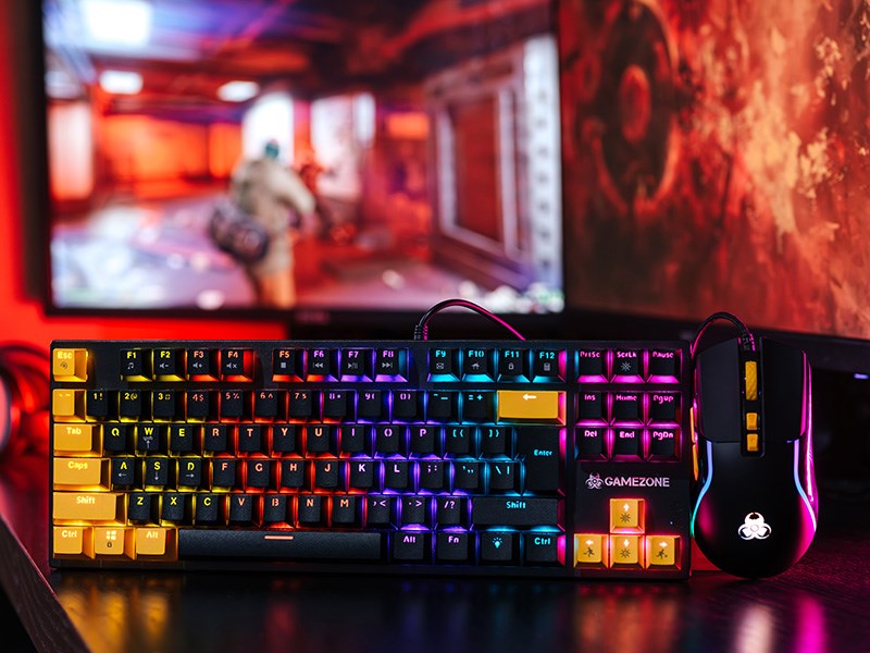 Set tastierë dhe mi Tracer Gamezone HORNET87, mekanike, 7200 DPI, me kabllo USB