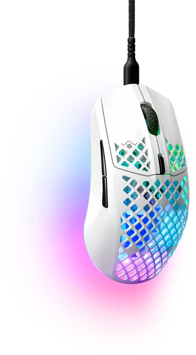 Maus SteelSeries Aerox 3 Snow, i bardhë