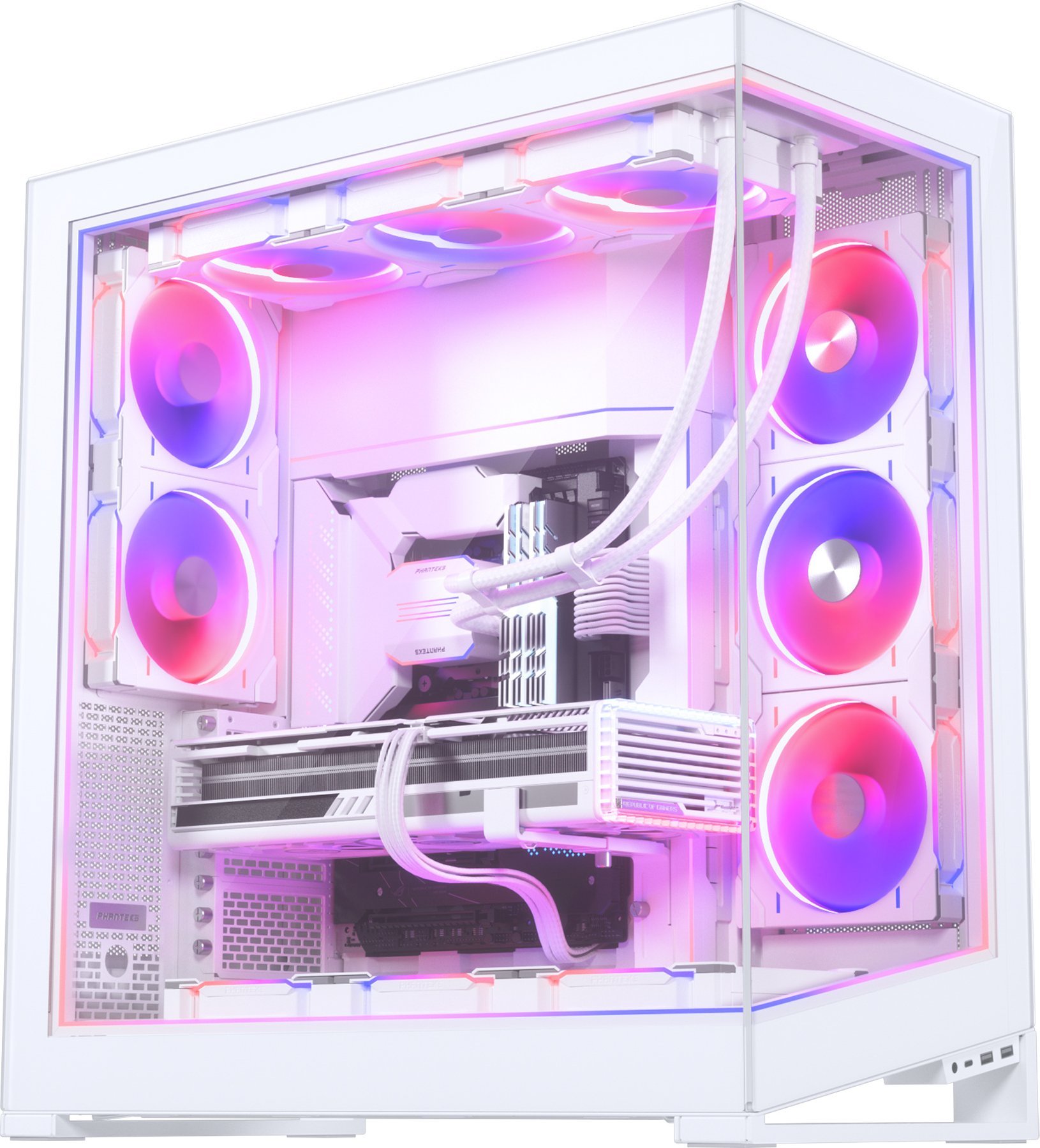 Komplet ndriçimi DRGB Phanteks NV9 Premium me Power Hub, 4 shirita, i bardhë