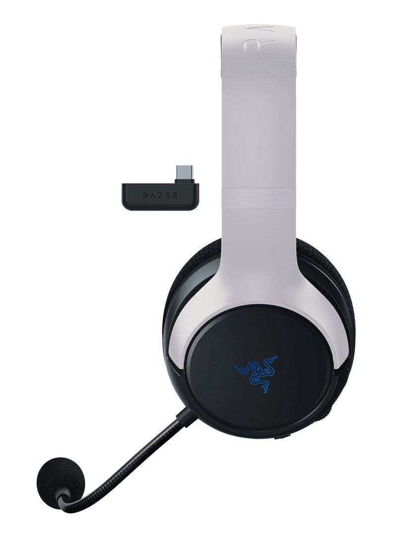 Kufje lojërash Razer Kaira HyperSpeed, wireless, e bardhë