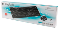 Set tastierë dhe maus Logitech MK270, wireless, USB, i zi