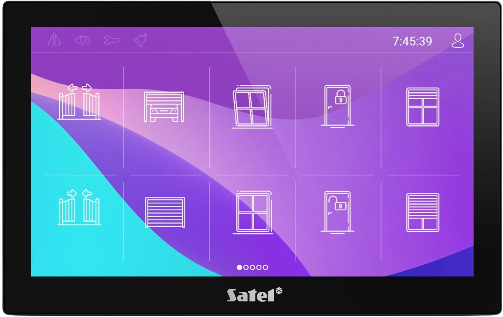 Tastierë alarmi Satel INT-TSH210-B, ekran 10", touch, e zezë