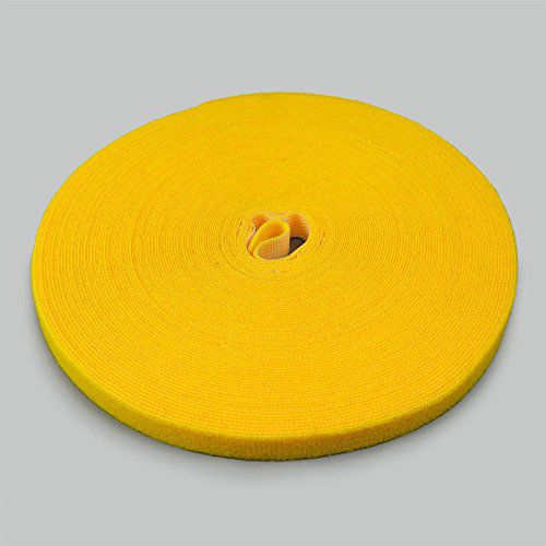 Shirit ngjitës kabllosh Label the Cable PRO 1240, me grep dhe lak, i verdhë