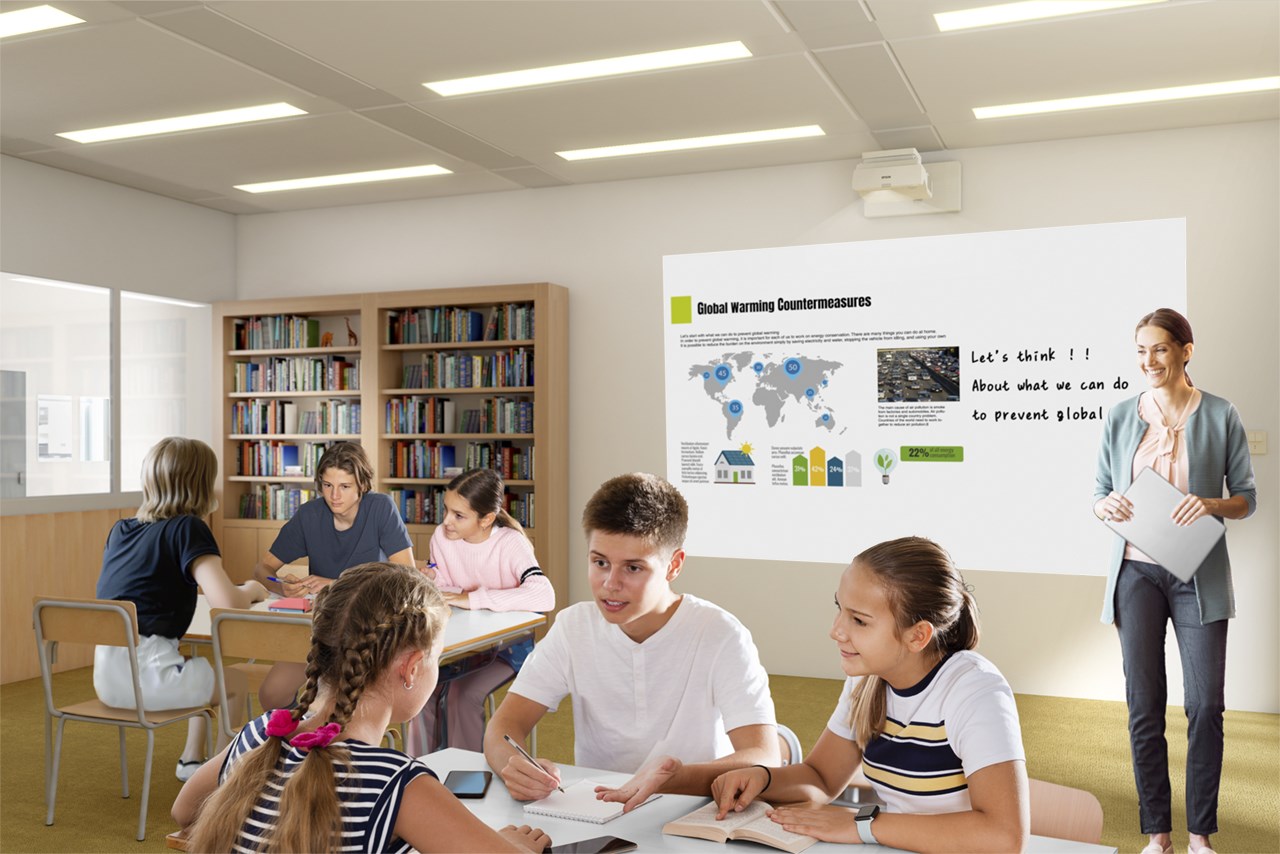 Проектор Epson EB-760Wi, 4100 лумени, WXGA, интерактивен, бел