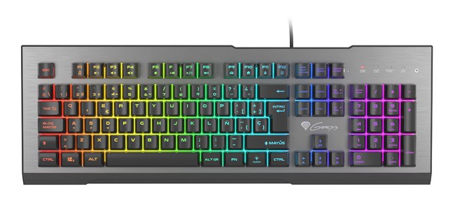 Tastierë lojërash GENESIS Rhod 500 RGB, USB, QWERTY, e zezë/e hirtë