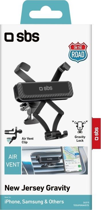 Mbajtëse telefoni për veturë SBS Car Smartphone Mount, univerzale, pasive, e zezë