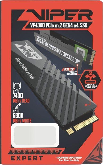 Disk SSD Patriot Viper VP4300, 1TB, M.2 2280 PCI-E x4 Gen4 NVMe