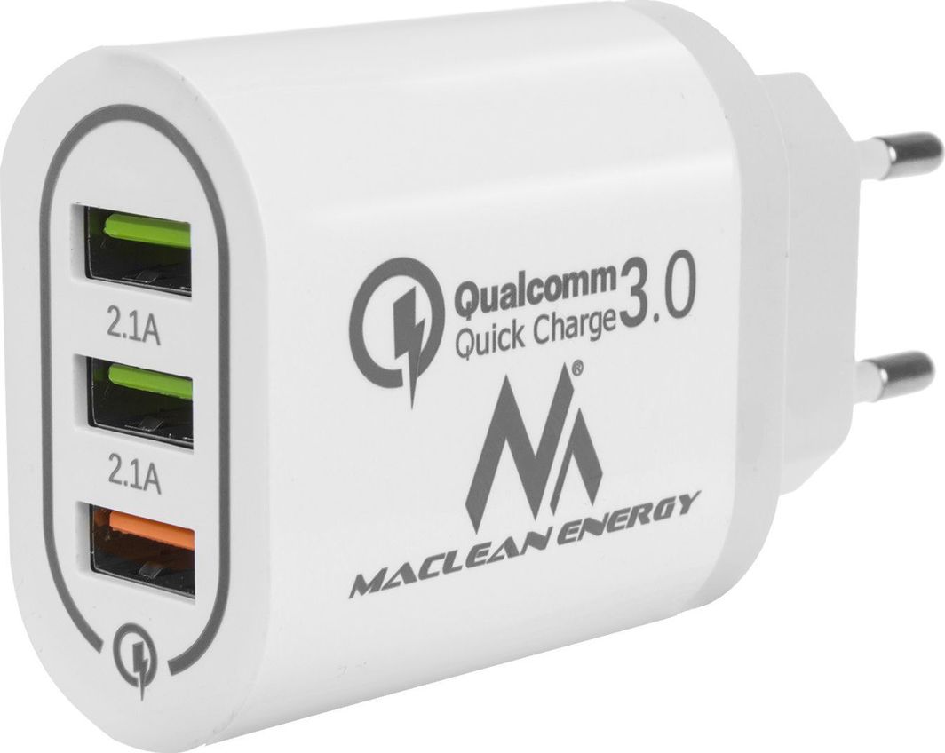 Karikues Maclean MCE479 3x USB-A, 3 A (MCE479 W), i bardhë