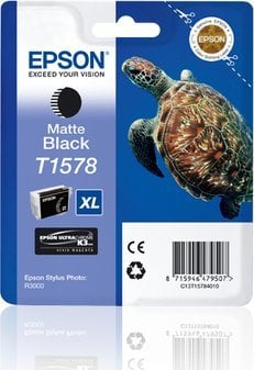 Patronë boje Epson T1578 XL, origjinale, rendiment i lartë, e zezë