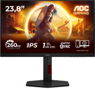 Monitor gaming AOC 24G4ZR, 23.8", Full HD, 260Hz, i zi me të kuqe