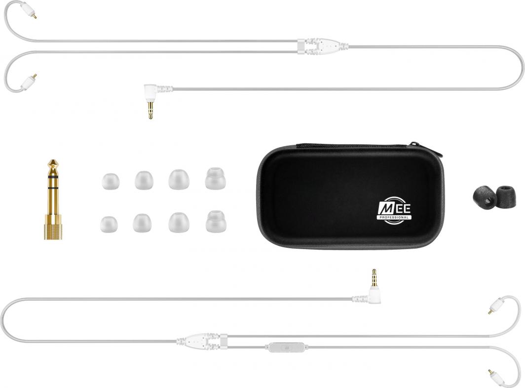 Kufje në vesh MEE Audio MX4 PRO, quad driver hybrid, dizajn modular, të zeza