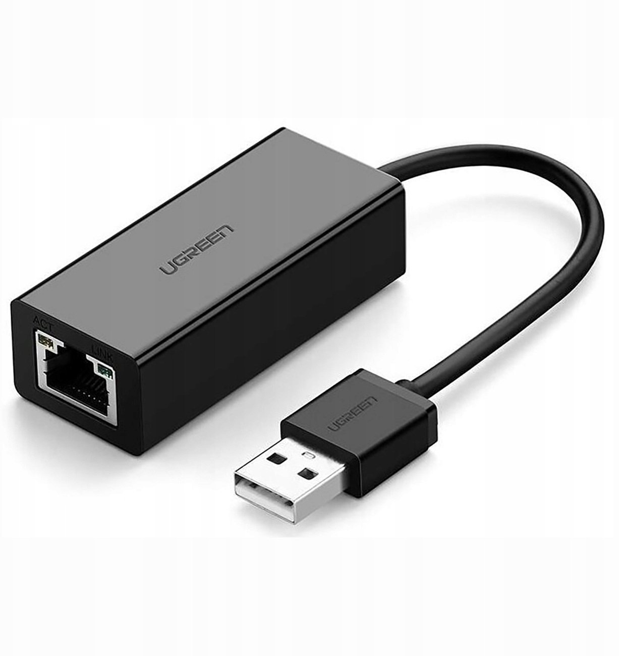Adapter rrjeti Ugreen USB C në RJ45, 10 100 Mbps, i zi