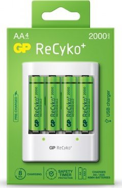 Bateri të rikarikueshme GP ReCyko U411 AA, NiMH 1.2V, 2000mAh, set 4 copë