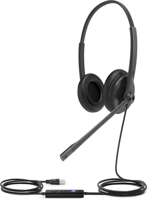Kufje me kabllo Yealink UH34 Lite UC, USB, reduktim zhurme, të zeza