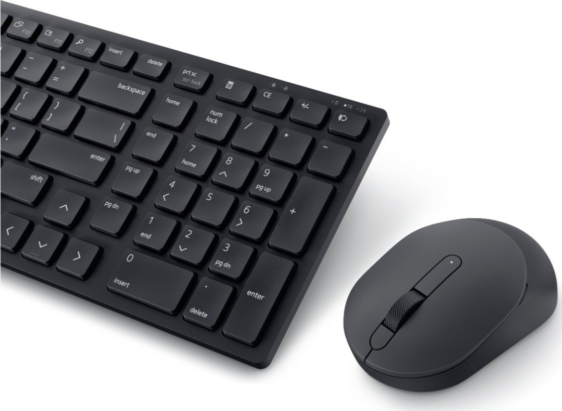 Set tastierë dhe maus Dell KM555, wireless, rusisht QWERTY, i zi