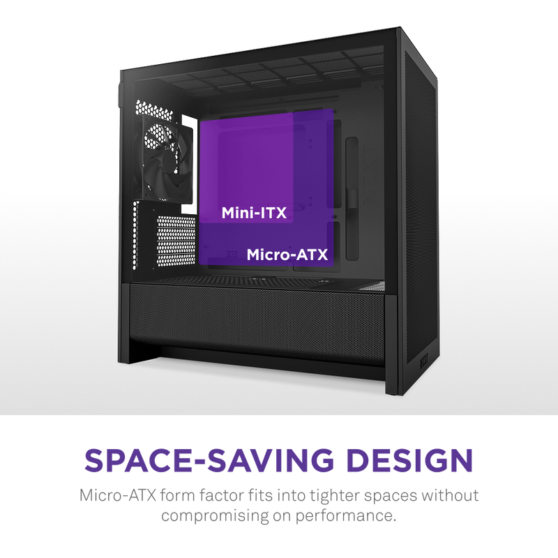 NZXT H3 Flow (CC-H31FB-01) – Kasë kompjuteri – Mid-Tower – e zezë