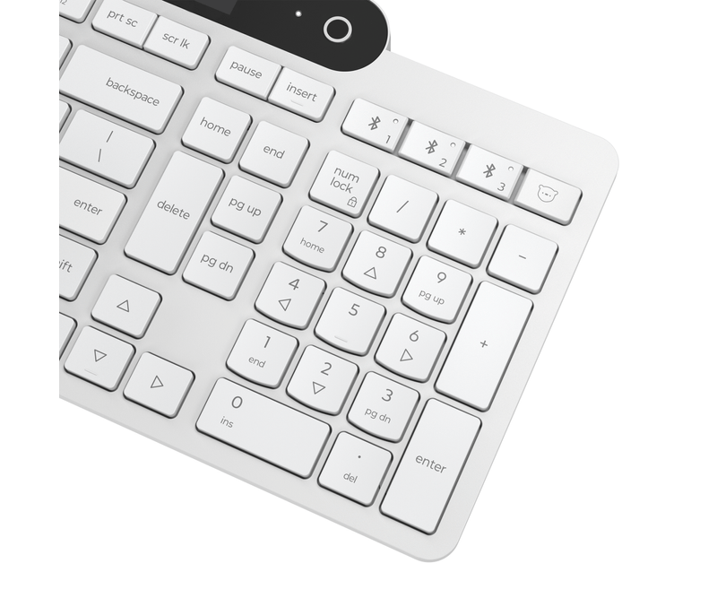 Tastierë Lenovo 800 Self-Charging, Bluetooth, pa tela, e bardhë