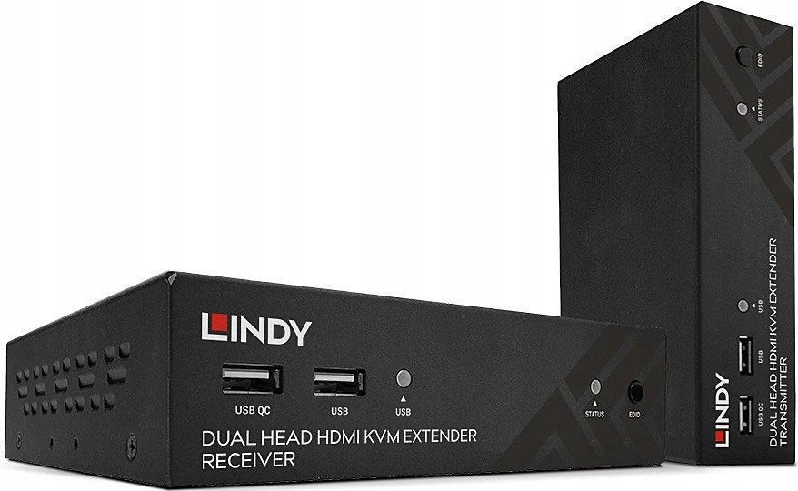 Adapter HDMI USB RS232 Lindy Extender Cat6, deri 100m