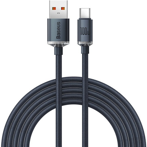 Полнач Baseus Crystal Shine Series USB-A - USB-C, 100W, 2m, црн